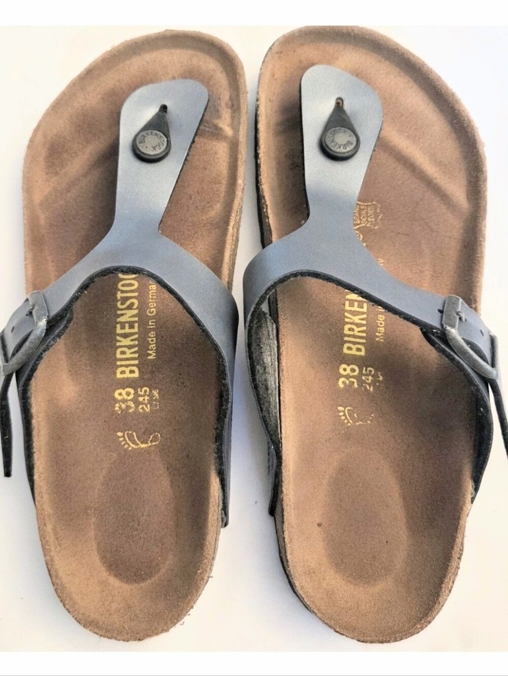 Birkenstock Gizah Thong Sandal Women’s Metallic Gray Shoes Size US 7-7.5/Euro 38 - Picture 3 of 11